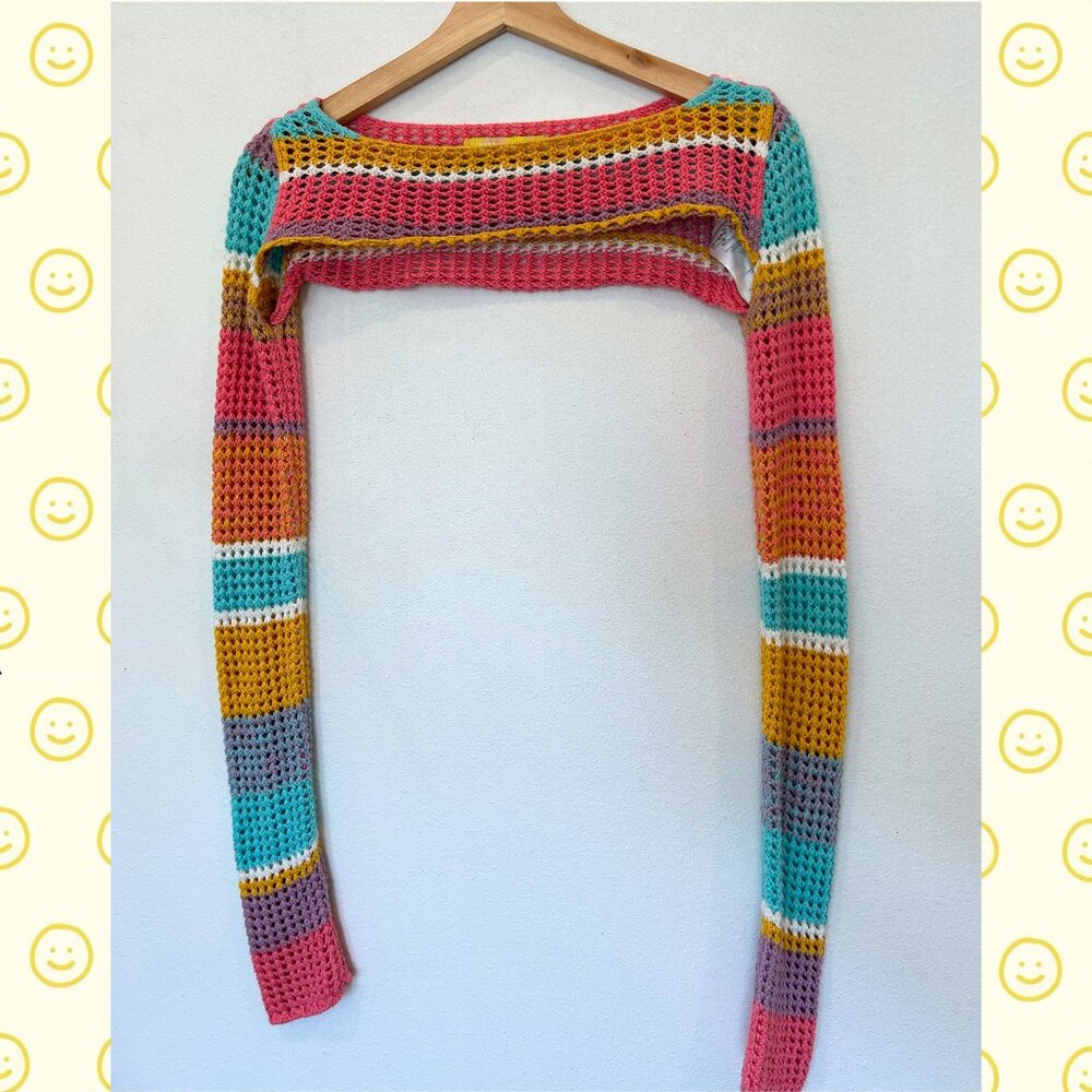 Urban Outfitters Rainbow Knit Shrug